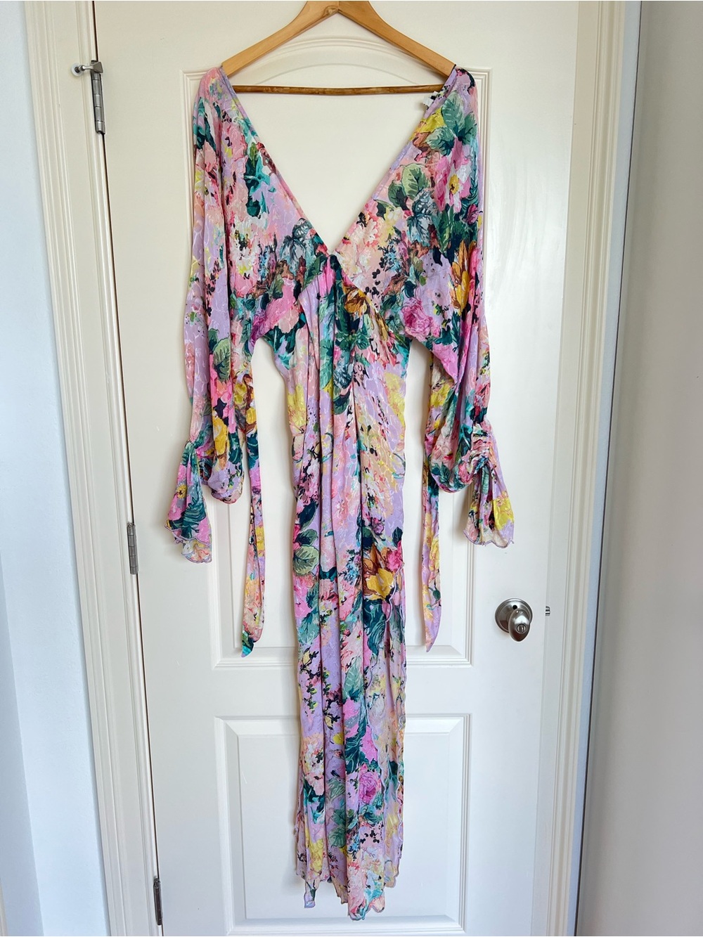 Teien Floral  Purple High-Slit Maxi Dress - Picture 8 of 10